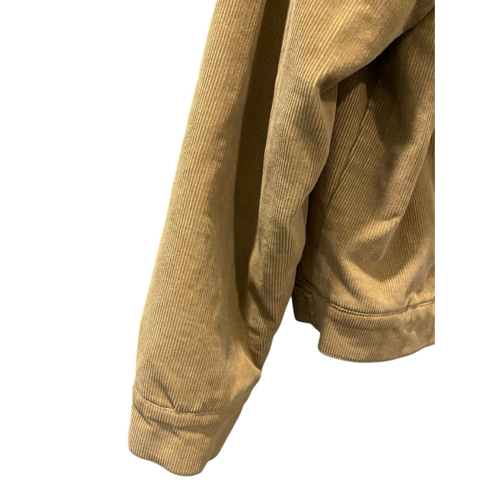 Vintage 90's Tan Sherpa Lined Corduroy Trucket Jacket Size Large Women's Casual - Picture 5 of 10